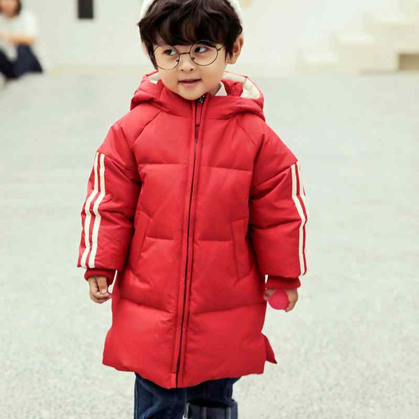 children duck feather Boys Girls children's Autumn Winter jackets Baby Medium length down coat Jackets outerwear