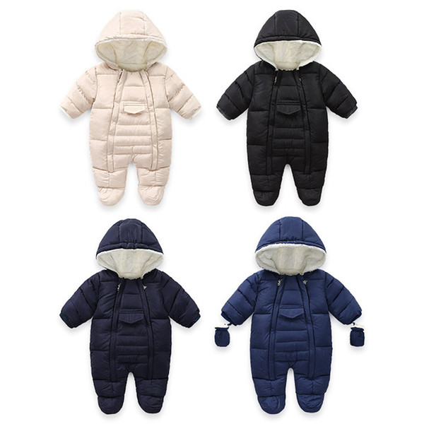 New Russia Winter Toddler Outfit Infant Baby Boy Girl Romper Thicken Baby Snowsuit Windproof Warm Jumpsuit For Children Clothes