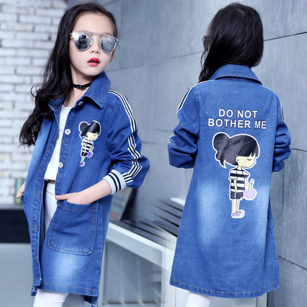 kids winter clothes British style cowboy windbreaker children's wear kids luxury designer clothes jackets coats brand women