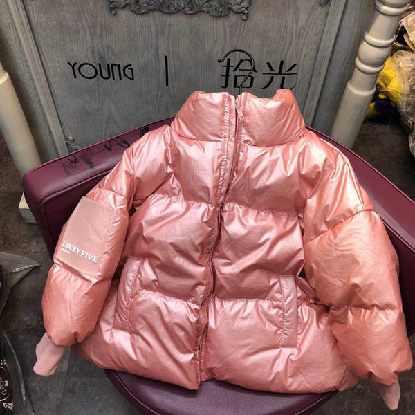 Paragraph Short Winter Down kids jackets Student Loose Coat Tide kids Clothes boy Girl Bread Clothes Exceed Light Thickening Tide Coat mo-2