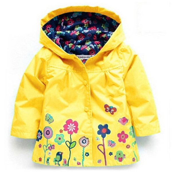 Autumn 2019 Girls kid leather jacket Children Outerwear Hooded Girls Coats Casual Windbreaker For Girls Waterproof Raincoat Kids Clothes