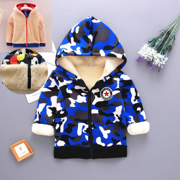 baby boys coats jackets fashion style 2018 infant kids camouglage hoodies outerwear for toddle cotton winter jackets