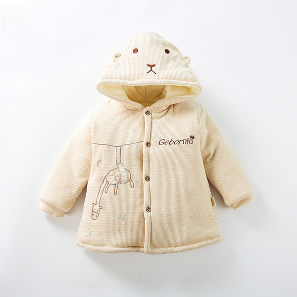 2019 long hooded cotton jacket thick cotton clothes cotton new children out clothing jacket