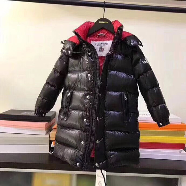 kids kids down coats 2019 clothes girls boys long Detachable hat hoodie goose down jacket winter warm Parka jacket baby boy clothes 8-3