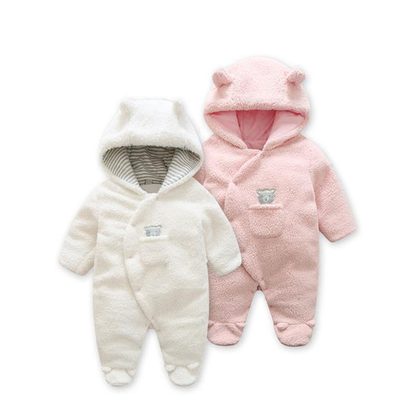 Fashion 2019 Spring Baby Coat Lamb Cashmere Baby Pajamas For Newborn Costume Twins New Born Baby Clothes , Infant Girl Clothing J190509