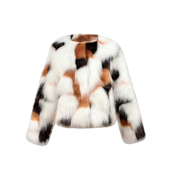 KLV 2018 Hot Sale New Kids Baby Girls Autumn Winter Faux Fur Coat Girl Jacket Thick Warm Outwear Clothes children clothing Y18102508