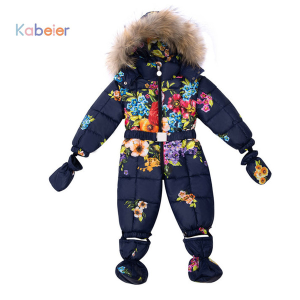 Baby Boy Girl Clothing Snowsuit Rompers Winter Brand Infant Snow Clothing Rompers Cotton Padded Warmer Kid Overalls Outwear