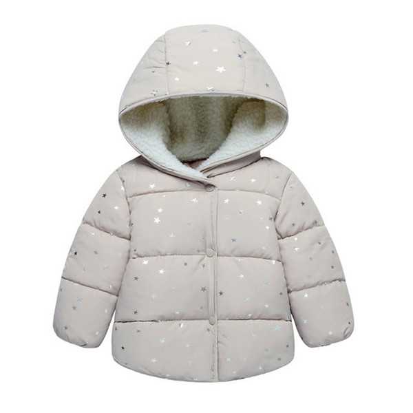 Male and female baby super Meng coral velvet hooded jacket infant hoodies three color options k1