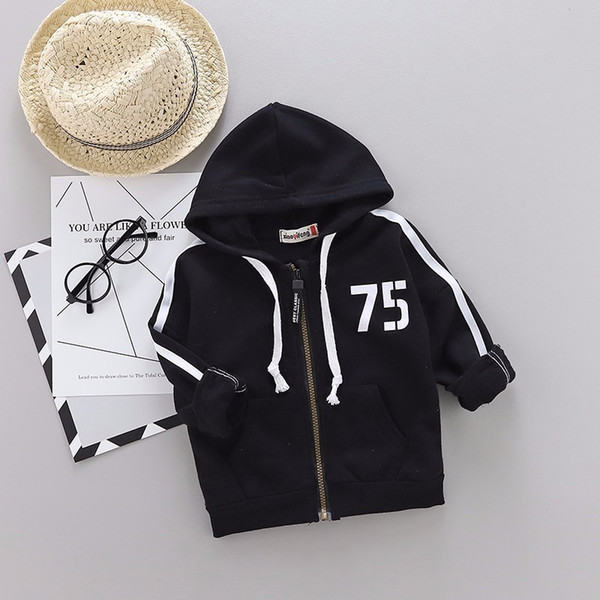 2019New Arrival Clothing For Baby Girls Boys Coat Letter Printed Hooded Jacket Spring Autumn Kids Outerwear Children Clothes