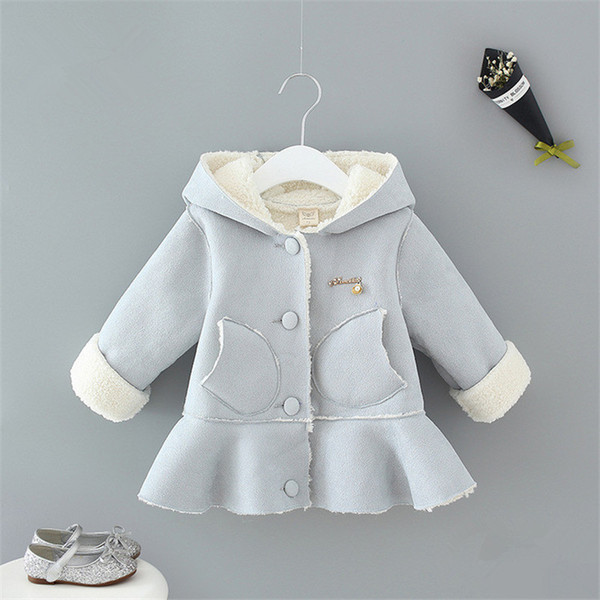 Baby Girl Jackets 2018 Winter Outerwear Garment Lovely Bow Coat for Baby Girls Kids Clothes Clothing