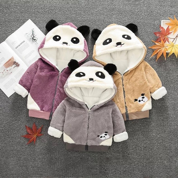 Kids Baby Winter Coat Children Warm Jackets Girls Coat Kids Warm Cartoon Panda Hooded Children Outerwear Coat For Girls Clothes