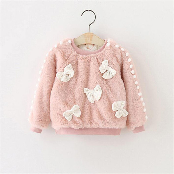 good quality Baby Girls Tops Coat Winter Children Outerwear Infant Plus velvet Thickening Warm Clothes Kids Sweater Girls clothes