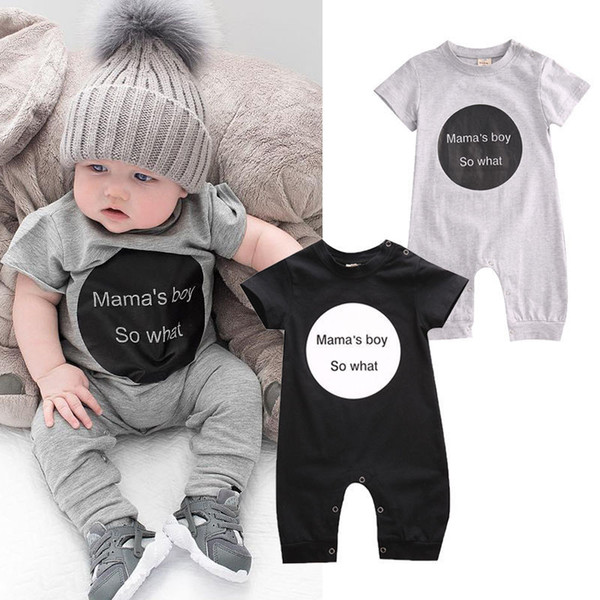 New INS Baby Boys Girls Letter jumpsuit Toddler Infant Casual short Sleeve Suits Spring Children Outfits Clothes Gift