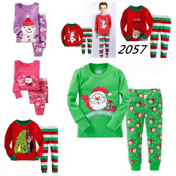 100% Cotton Christmas Pajamas Set Cartoon Boys Sleepwear Children's Pajamas For Boys 2-7 Years Girls Pajamas Christmas Set