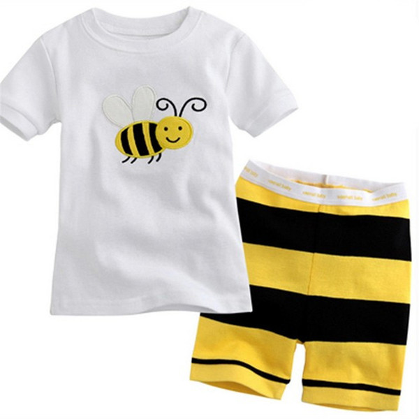 baby summer pajamas kids clothing sets children shor sleeve pyjamas boys sleepwear nightwear girls clothes free shipping