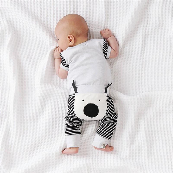 2017 Fashion Newborn Baby Boys Girls clothes cotton casual Leggings Cartoon Harem Bottoms Pants one pieces