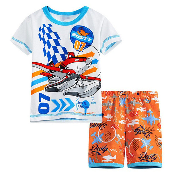 2018 Summer Children Cartoon Household Pyjamas Clothing Sets Boys girls Short Sleeve T-shirt+Pants Suit Baby Kids Pajamas Set