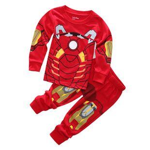 marvel kids clothing set 2-7 yrs boy iron man pyjama fille enfant children captain america vetement pijama menino boys sleepwear