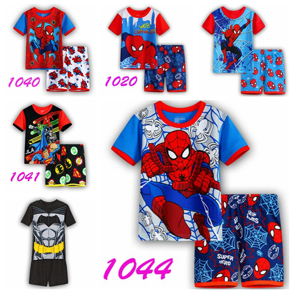 Fashion Summer Baby boys Clothes Sports pattern Suit Short Sleeve T-shirt +Shorts Kids Clothing Homewea Sets pajamas