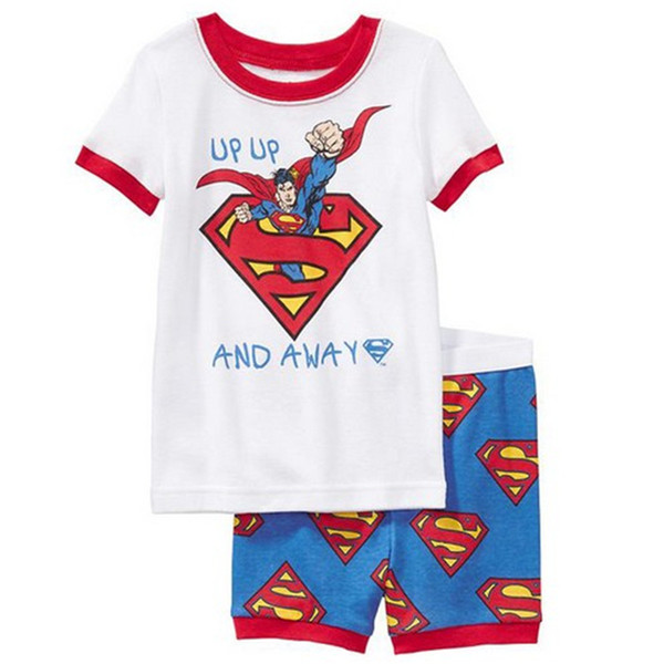 Summer Kids Pajamas Sets Baby Boys Gilrs Sleepwear Short Sleeve Home Cotton Costume Children Nightdress Clothing Pyjamas SP19