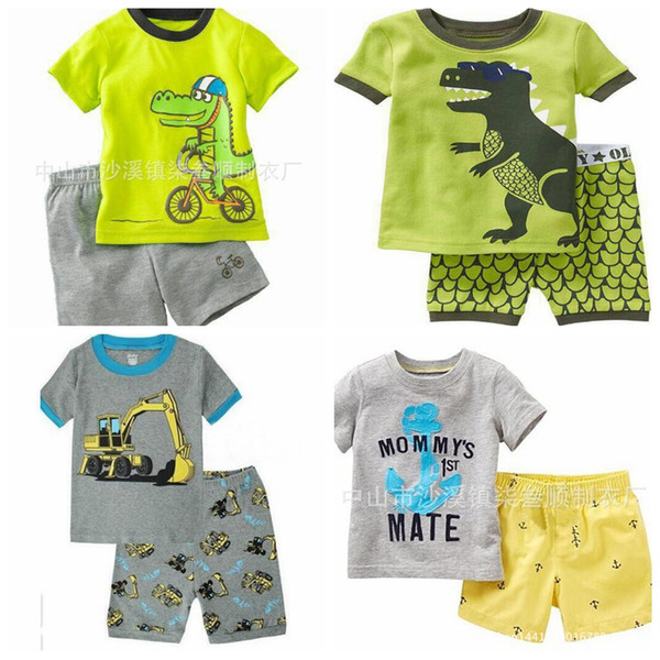 Children Summer Pajamas Baby Boy's Girl's Home Clothing Sets Kids cute Princess Shorts Sleeve Suit Sleepwear Homewear Pyjamas