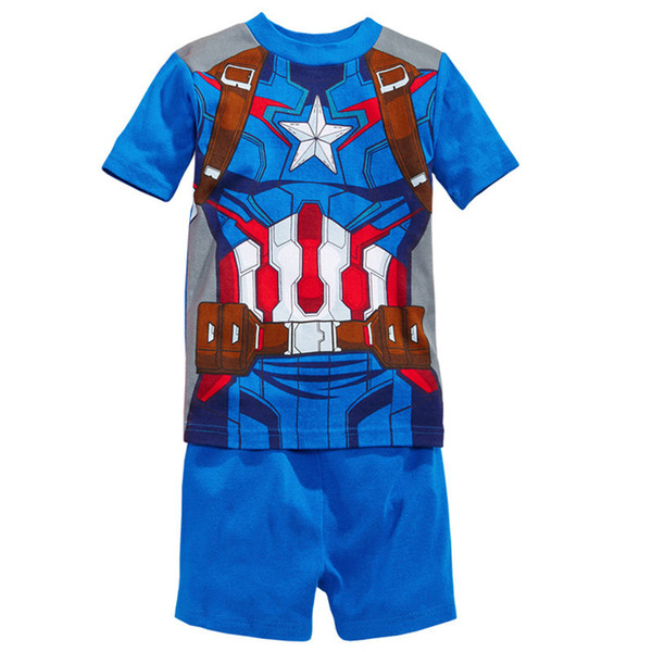 New Design Cotton Pijamas Kids HOT SELL Short Sleeve Boys Pyjamas Children Pajamas Sets Baby Clothing 1set SP29