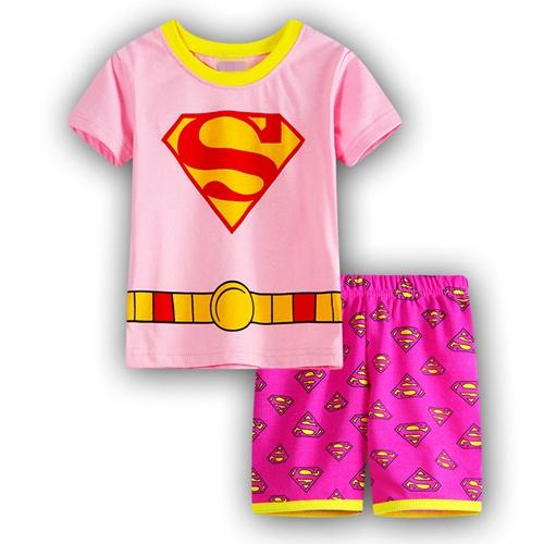 ummer Baby Sleepwears Cartoon Suits Boys Pajamas Children Pyjamas Girls Cartoon Short Sleeve 2-7year nightgown set SP21