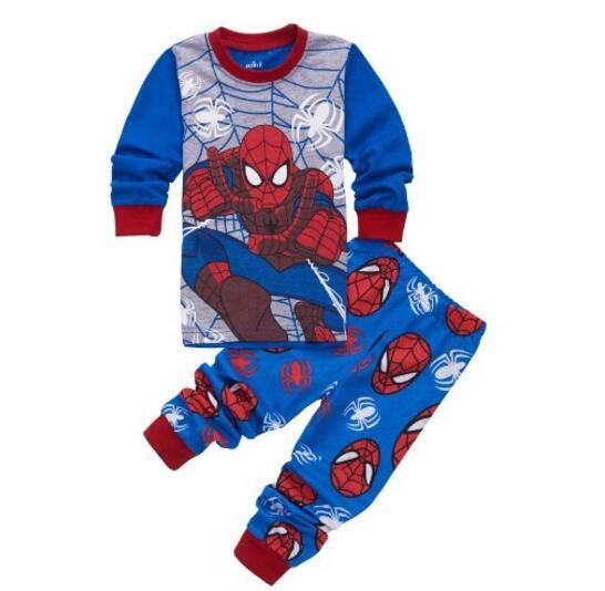 2017 Spiderman Children Pajamas kids Cartoon Pajamas For Boys Long Sleeve Pyjamas For Girls Cotton Pijamas Kids Clothes Set