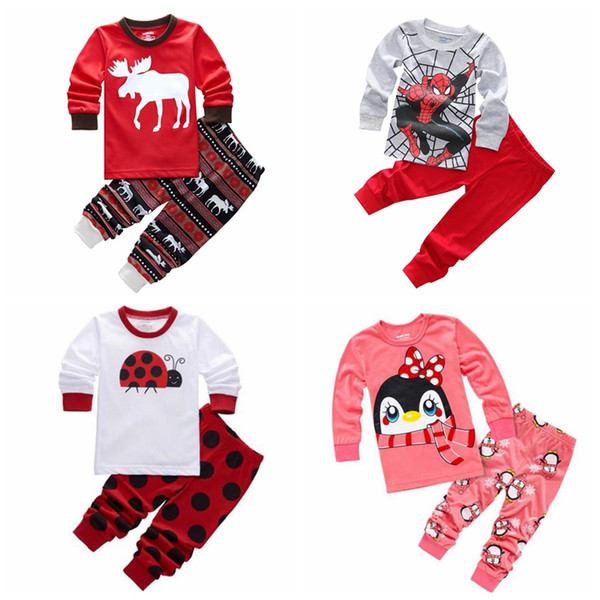 2018 Boys Pijamas Kids Set Children's Pyjamas Clothing Sets Girls Pajamas Baby Cartoon Pyjama Enfant Sleepwear Hot Selling