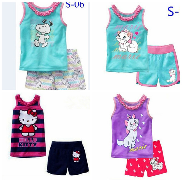 New Summer Baby Girl Clothing Set dot vest + Shorts Kid Boy Summer Sets Children Boys Clothes Set Sleeveless pajamas 2-7yea SP10