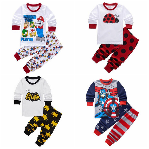 New fashion kids brand new sleepwear boys girls pajama children cartoon pyjamas kids nightwear for 2-7 years