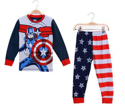 oy's Girl Clothes Cartoon Children Baby Clothing Set Sleepwear Suit 2Pcs Long Sleeve T shirt + star Striped pants Pajamas