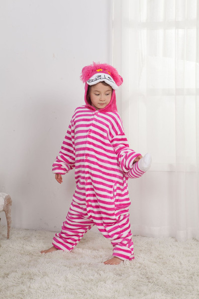 Girls Clothes Pajamas Kigurumi Cartoon Cheshire cat Animal Licorne Onesie Sleepers Boy Halloween Costume Jumpsuit