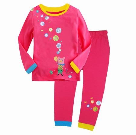 A children's dress with long sleeve children's clothes and children's pajamas fashion kids clothing cotton suit