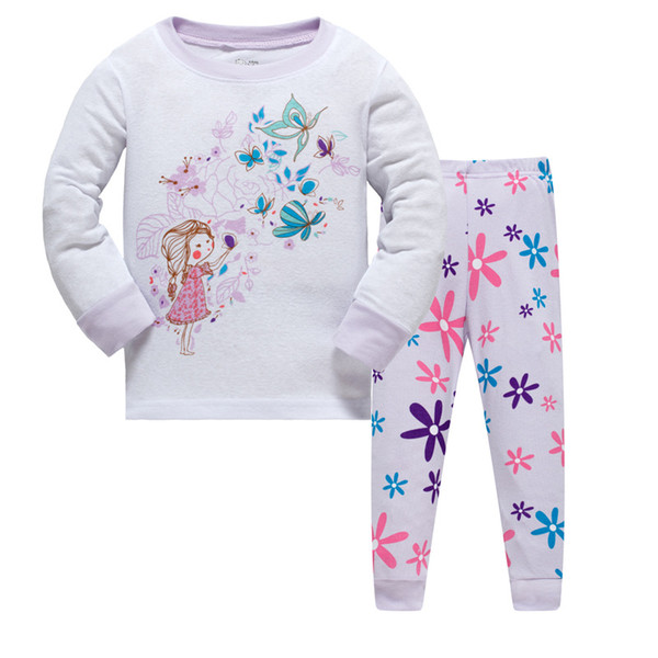 Fashion children kids pajamas carton underwear sets thick style of children's autumn long Johns combed cotton wholesale