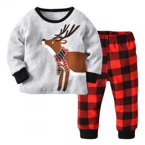 Kids Pyjamas Sets Christmas Underwear Cotton Fall Outfits Long Sleeve Kids Girls Sleepwear 2Pcs Children Boys Clothing Set LJJV268