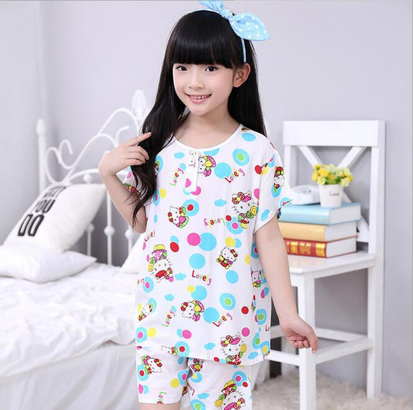 Kids Cartoon Sleepwear Pajamas Set cute Baby Girl Pyjamas homewear Loungewear nightwear FOR 1-3T free shipping