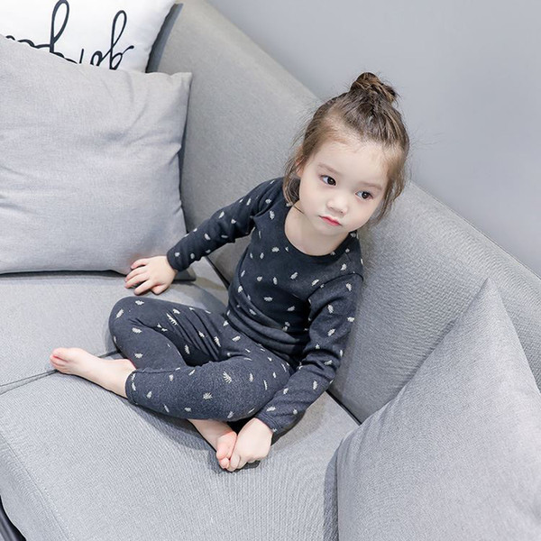 2019 Spring And Autumn Children's Pajamas Korean Baby Casual Fashion Home Service Children's Two-piece