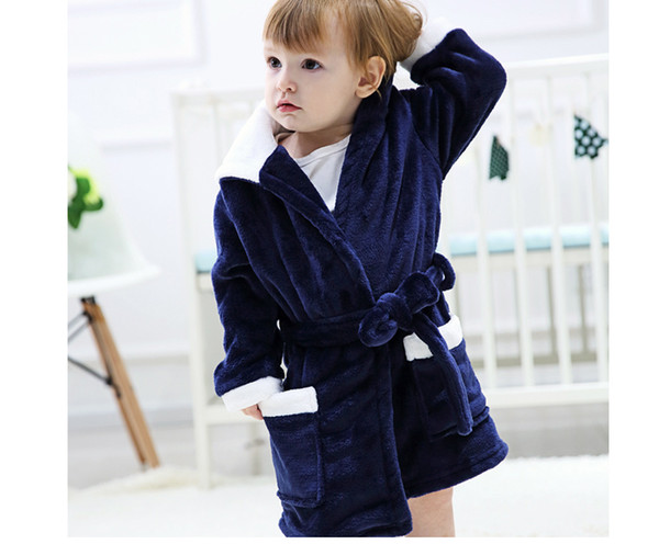 Winter Spring Warm Baby Clothing Children Cartoon Flannel Bathrobes Animal Home Wear For 3-10 Years Kids Birthday New Year Gifts