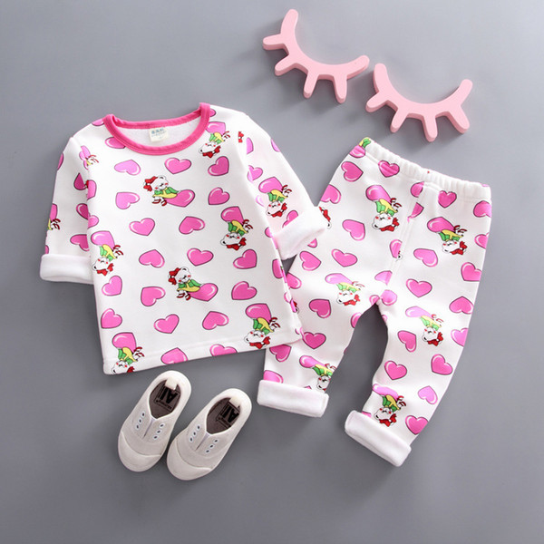 good quality kids cotton clothes girl pajamas set cartoon print sleepwear child boys spring long sleeve top+pant 2pcs clothing sets