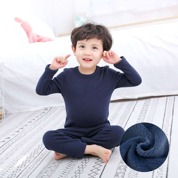 2019 New Spring Girls Boy Underwear Clothing Set Baby Boys Girls Pajams Kids Pajama Sets 2-10 Years Children Winter Thick Pjs