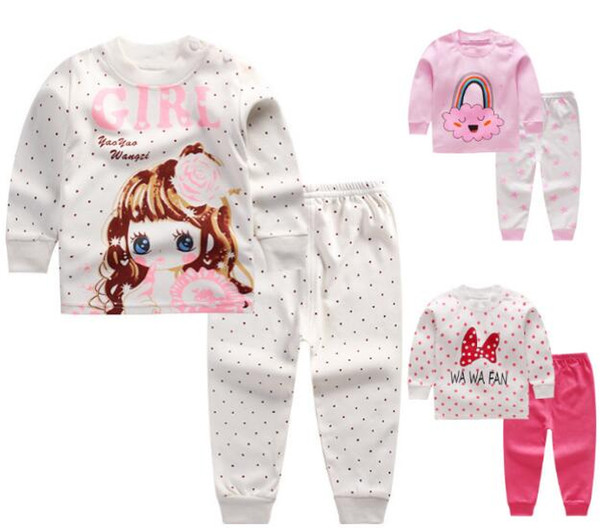 100% Cotton Baby Kids Girls Boys Nightwear Pajamas Pyjamas Sleepwear Suit 0-5 years 36 styles for choose