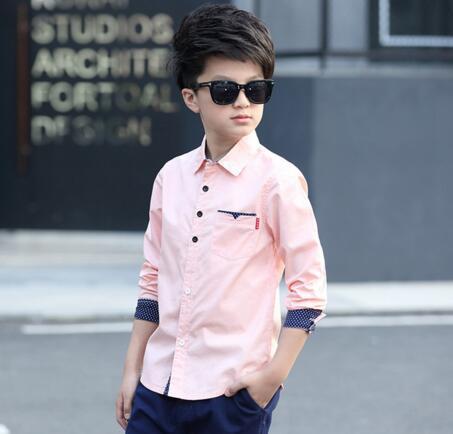 2019 In the fall fashion children The boy Pure color simple Long sleeve T-shirt QRP130