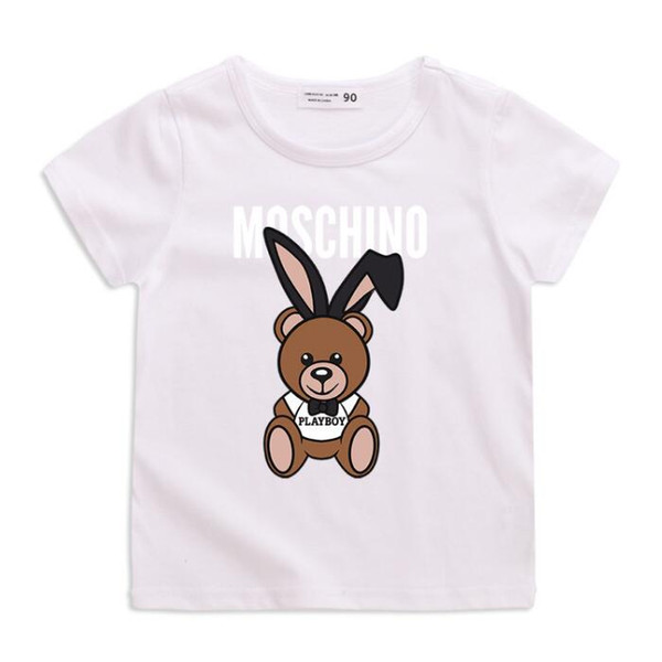 fashion new kids tee children t-shirt brand tags comfortable baby boys girls short-sleeved shirt cartoon pattern print t shirts tee tops