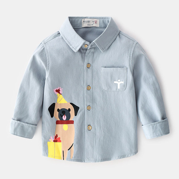 Boys Shirt Long Sleeve Children New Spring And Summer--Baby Girls Baby Top Western Style Childrens Shirt