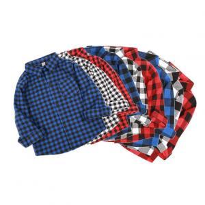 Kids Plaid Long Sleeve Shirts 9 Styles Baby Boys Girls Cotton Casual Tops Tees T-shirt Blouse OOA6337