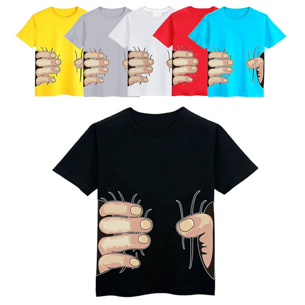 Hot New 2016 Summer Kids Boy Funny 3D Print Short Sleeve O Neck Cotton T Shirt Children Clothes Tee Tops Tshirt Boys Clothing Z1