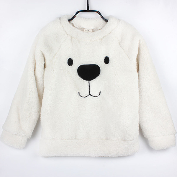 Winter Thick Sweater Coat Cartoon Bear Children Baby Sweaters Clothes Infant Warm Fleece Kid Pullover Blouse Long Sleeve T-shirt