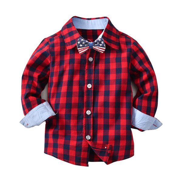 New Arrival Kids Boy 100% Cotton Plaid Shirts For Spring Autumn Winter Small & Middle Children Boys Fashion Long Sleeve Clothing