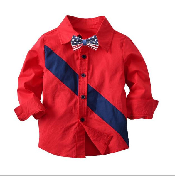 Children's Pure Cotton Long Sleeve Shirt Spring and Autumn Open Shirt Baby Sulanger Long Sleeve Shirt 90-140cm